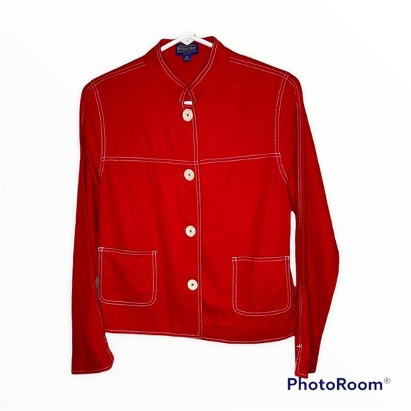 Pendleton linen blend jacket size 6P - Picture 1 of 7